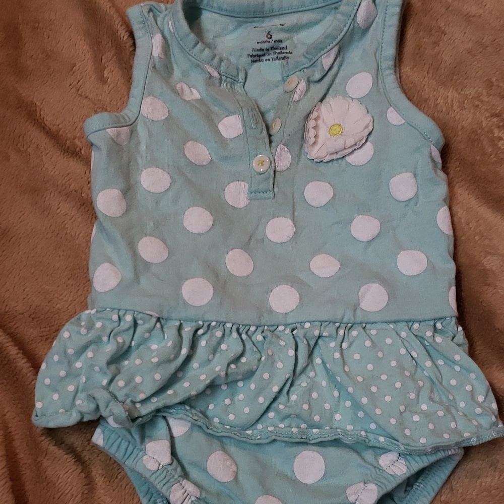 Baby girls polka dot sunsuit